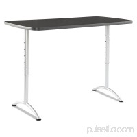 Iceberg ARC Adjustable Height Table, 30x60, Graphite Top/Silver Legs 555210229